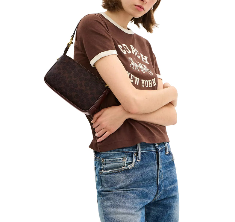 Coach Women's Plaza Bag In Signature Canvas Brass/Maple