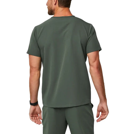 FIGS Men's Leon Three Pocket Scrub Top Moss
