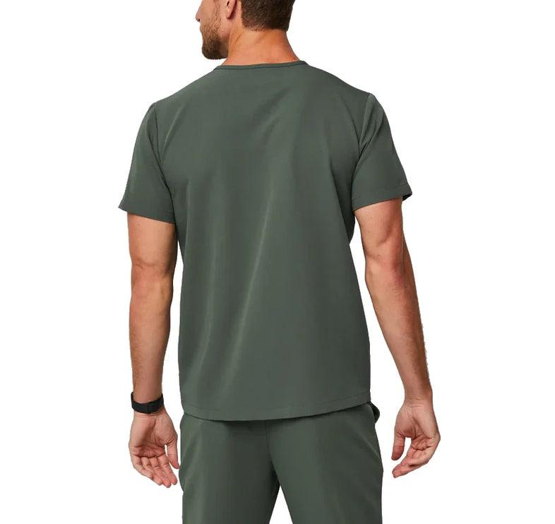 FIGS Men's Leon Three Pocket Scrub Top Moss