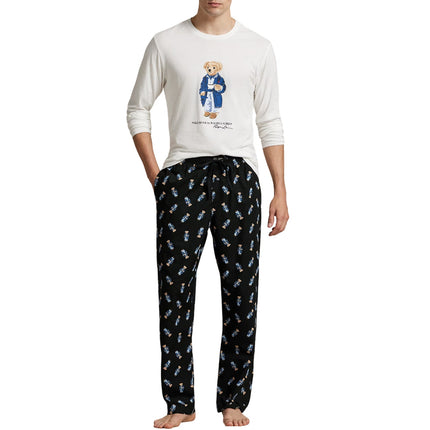Polo Ralph Lauren Men's Polo Bear Cotton Sleep Set White/Black