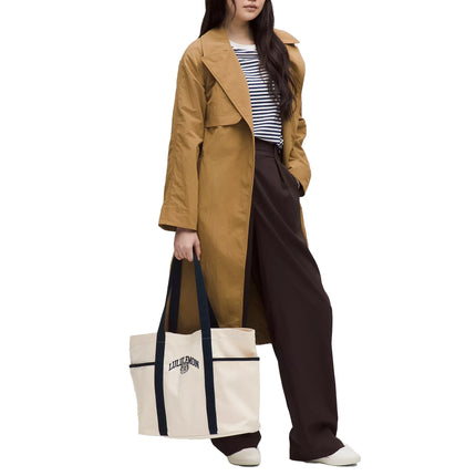 lululemon Unisex Daily Multi-Pocket Canvas Tote Bag 20L Collegiate Natural/True Navy