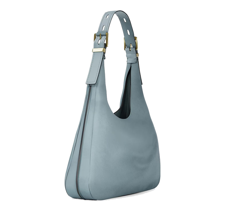 Michael Kors Women's Nolita Large Nubuck Hobo Shoulder Bag Chambray