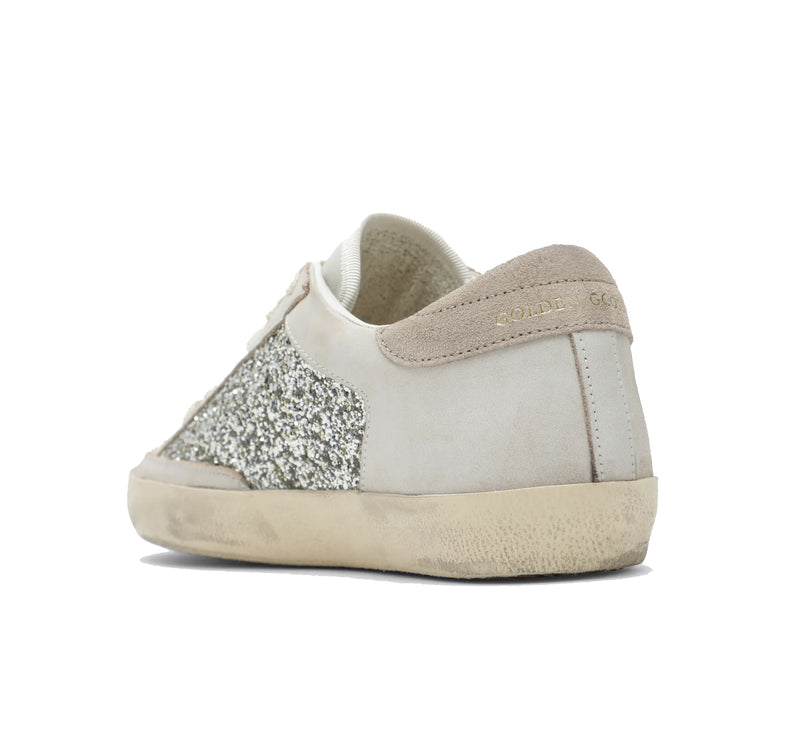 Golden Goose Women's Super Star White Silver Shine