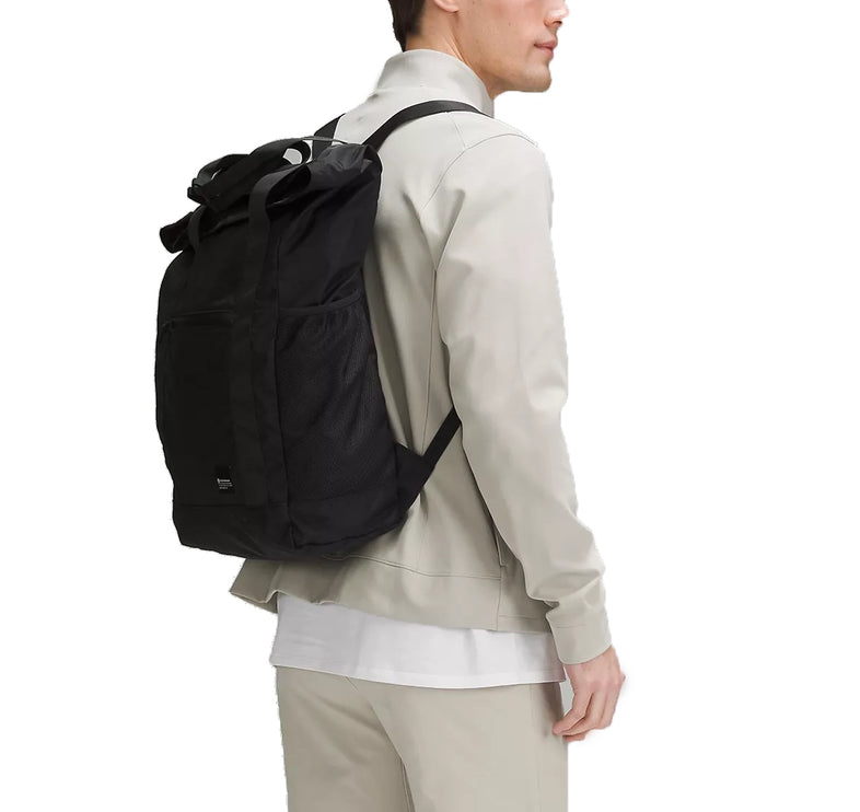 lululemon Unisex Packable Backpack 32L Black/Traverse Grey