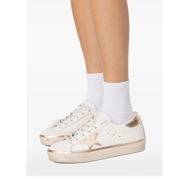 Golden Goose Women's Hi Star with Gold Star and White