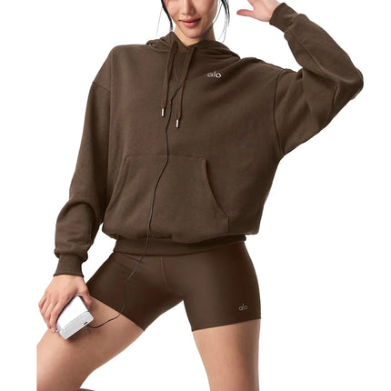alo Women's Accolade Hoodie Espresso