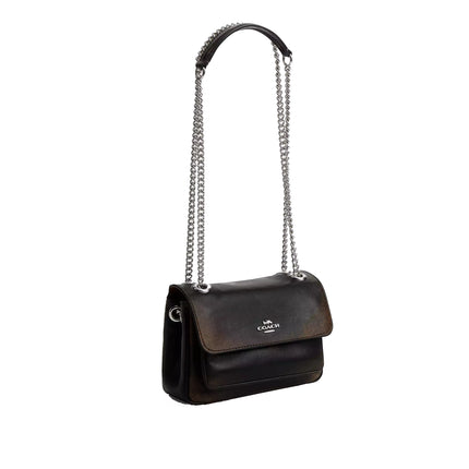Coach Women's Elodie Crossbody Bag 18 In Loved Leather Silver/Black Brown