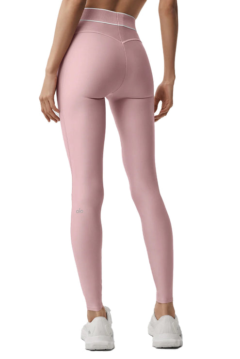 alo Women's Airlift High-Waist Alignment Legging Vintage Pink/White