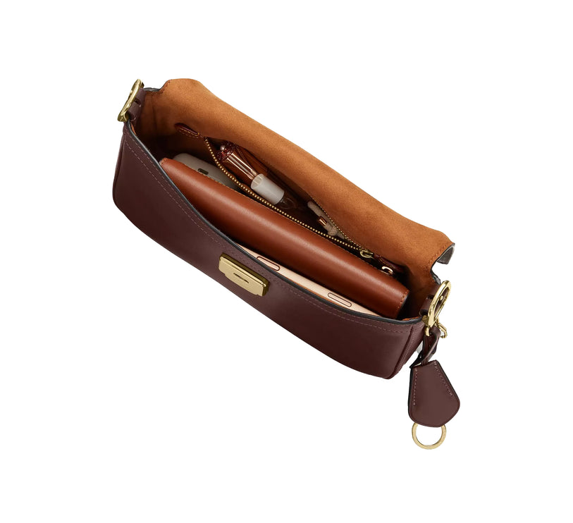 Coach Women's Etta Small Flap Shoulder Bag Gold/Maple