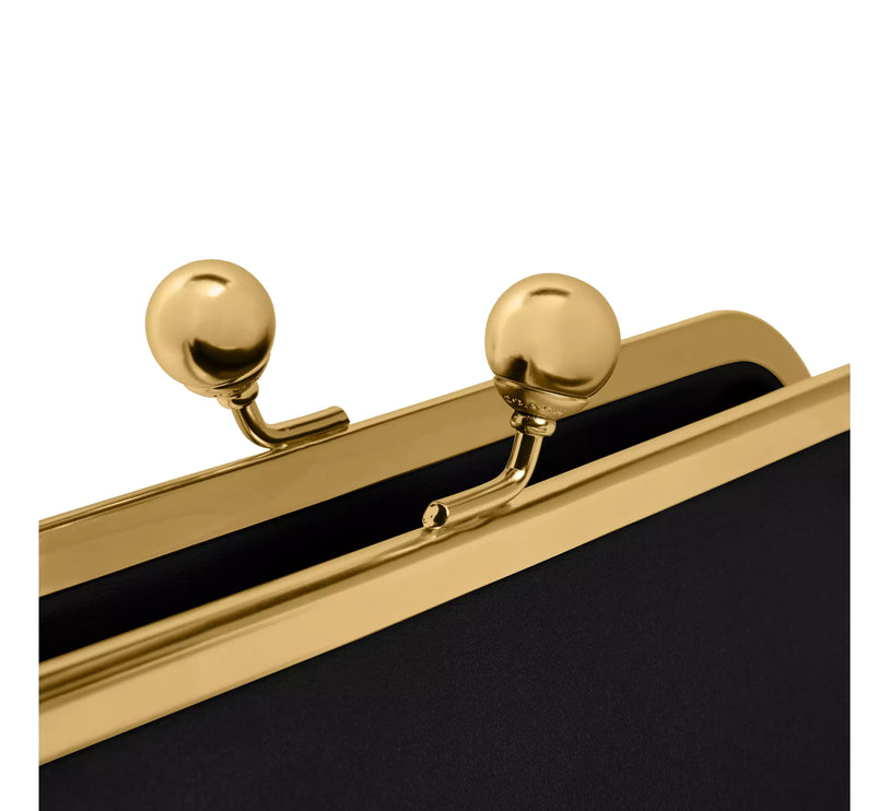 Coach Women's Kisslock Frame Bag 30 Brass/Black