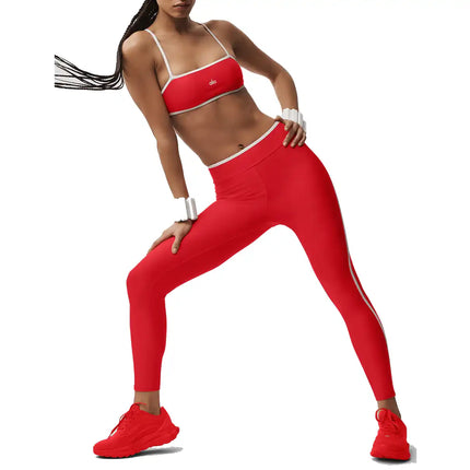 alo Women's Airlift High Waist Charger 7/8 Legging Bright Red/White