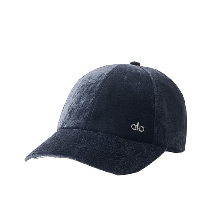 alo Unisex Velvet Off-Duty Cap Navy