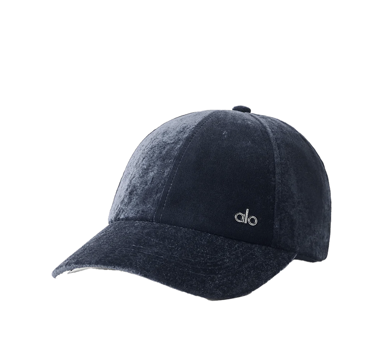 alo Unisex Velvet Off-Duty Cap Navy