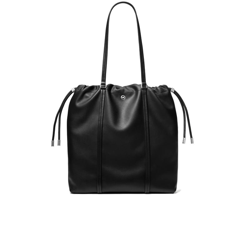Michael Kors Women's Matilda Large Cinch Tote Bag Silver/Black
