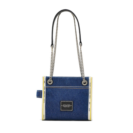 Marc Jacobs Women's The Denim Chain Crossbody Tote Bag Dark Wash