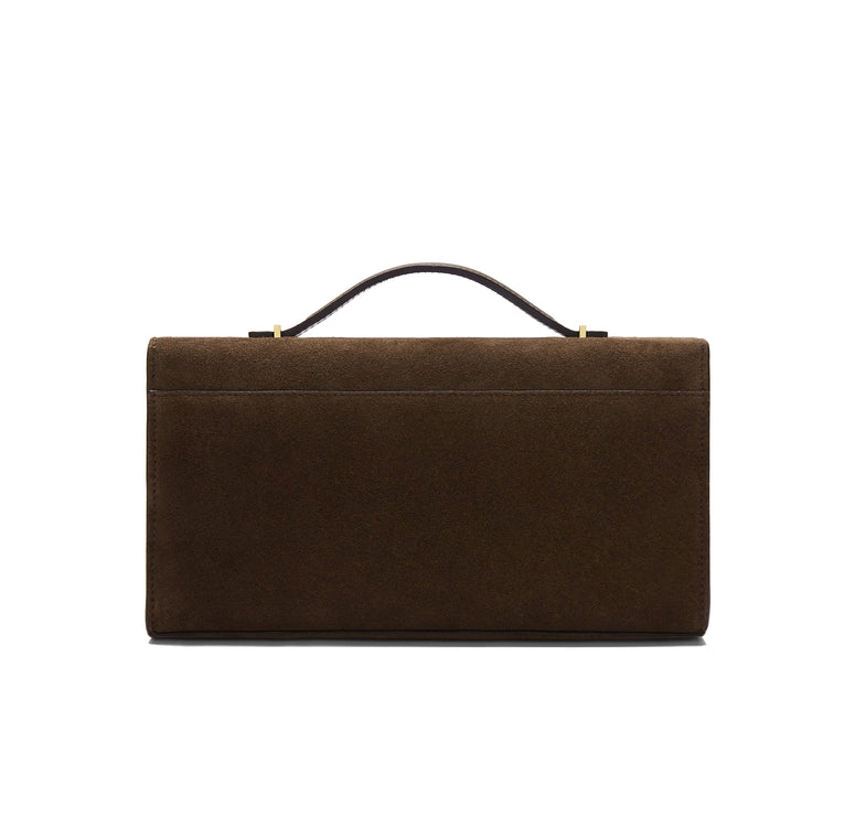 DeMellier London Women's The Vancouver Clutch Mocha Suede/Mocha Smooth