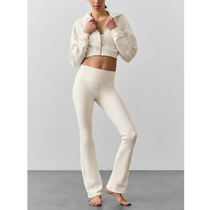 alo Women's Airbrush High-Waist Bootcut Legging Ivory