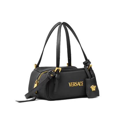 Versace Women's Versace Tag Nappa Bowling Mini Bag Black