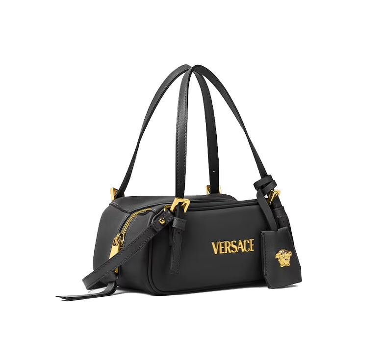 Versace Women's Versace Tag Nappa Bowling Mini Bag Black