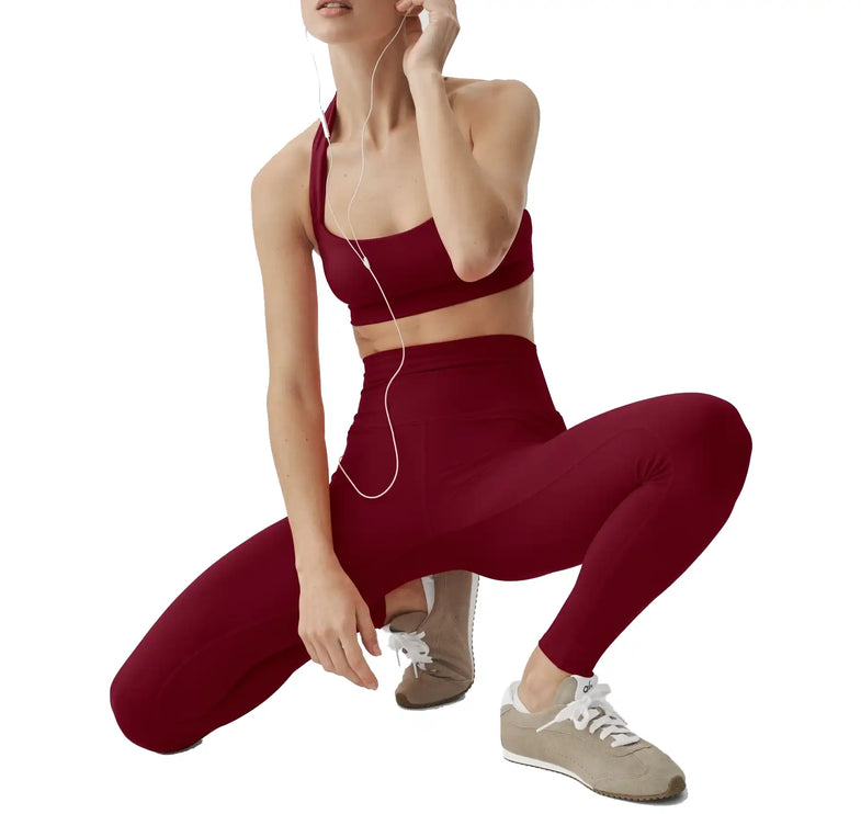 alo Women's Softsculpt High-Waist 7/8 Legging Summer Romance Red