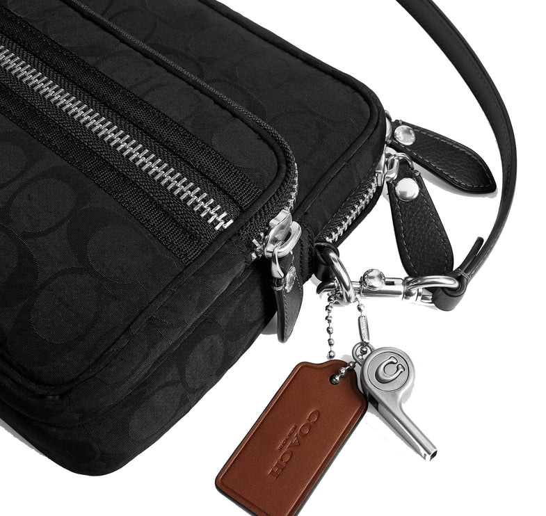Coach Unisex Dakota Crossbody Bag In Signature Nylon Black