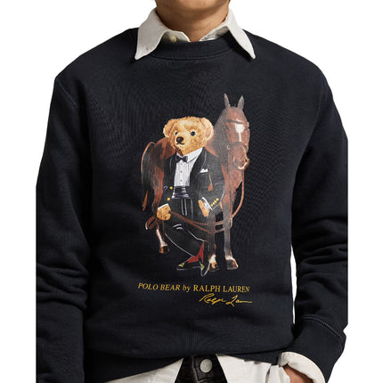 Polo Ralph Lauren Boy's Polo Bear Fleece Sweatshirt Polo Black