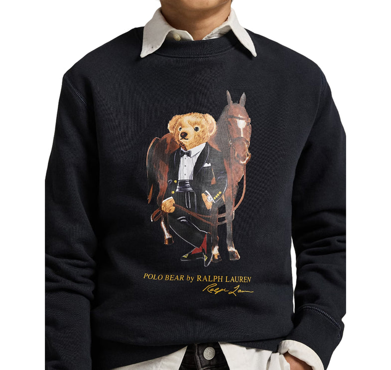 Polo Ralph Lauren Boy's Polo Bear Fleece Sweatshirt Polo Black