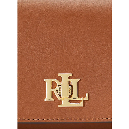 Polo Ralph Lauren Women's Leather Crossbody Turn Lock Tech Case Tan