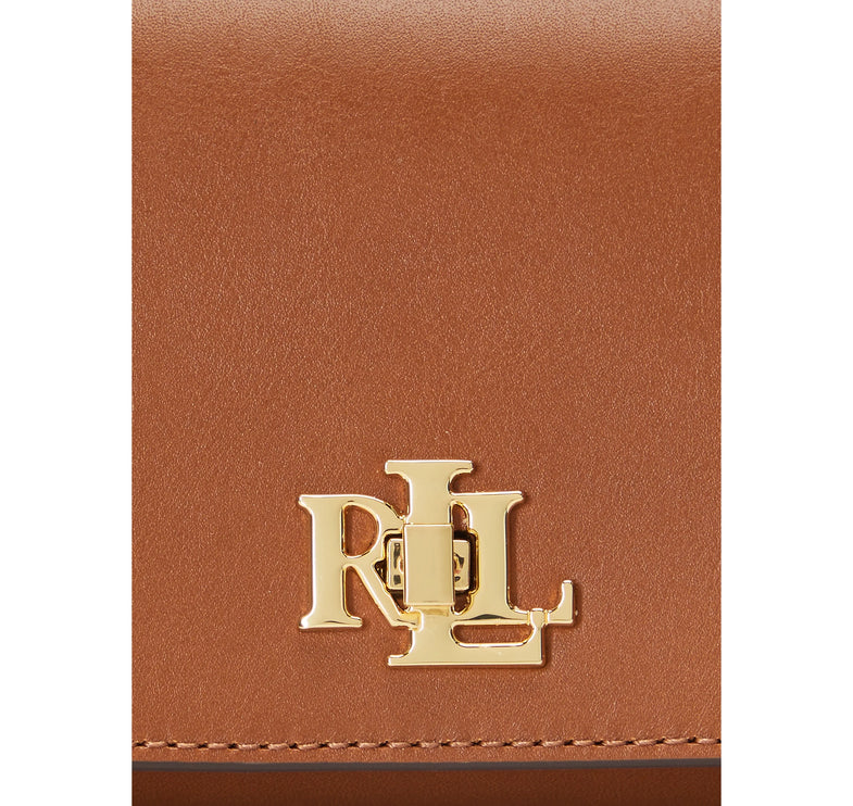Polo Ralph Lauren Women's Leather Crossbody Turn Lock Tech Case Tan