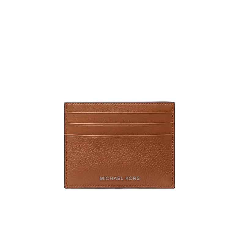 Michael Kors Men's Cooper Pebbled Leather Card Case Luggage