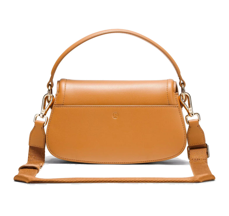 lululemon Unisex Leather Alternative Mini Bag 1.2L Chestnut Brown/Gold