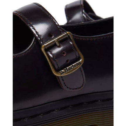 Dr. Martens Women's Elphie Mary Jane Leather Shoes Cherry Red