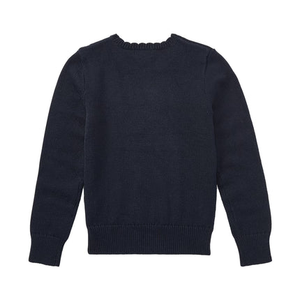 Polo Ralph Lauren Girl's Polo Bear Cotton Sweater Hunter Navy