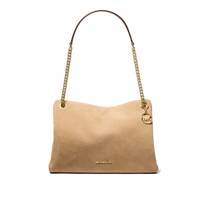 Michael Kors Women's Christina Medium Suede Messenger Bag Camel