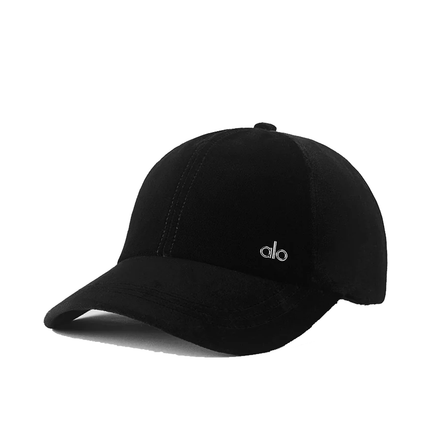 alo Unisex Velvet Off-Duty Cap Black