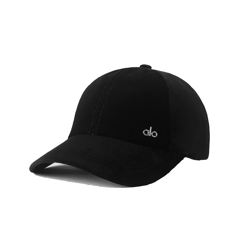 alo Unisex Velvet Off-Duty Cap Black