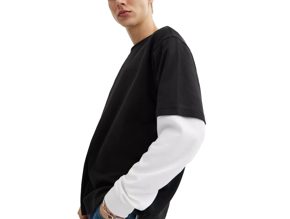 Coach Men's T-Shirt In Organic Cotton Black