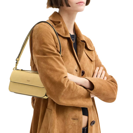 Coach Women's Elora Top Handle Crossbody Bag Brass/Vanilla