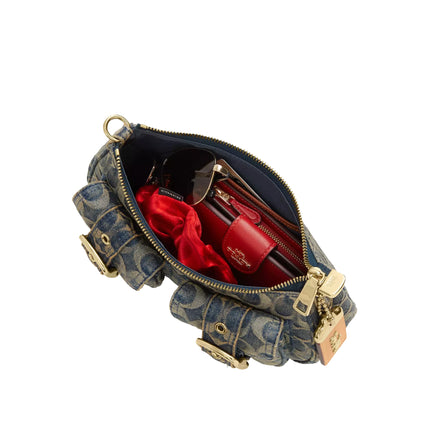 Coach Women's Ashton Bag In Signature Regenerative Cotton Denim Gold/Denim