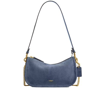 Coach Women's Waverly Bag Suede/Brass/Light Denim