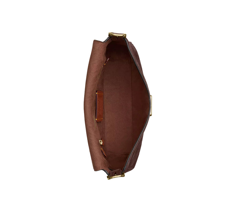 Coach Women's Etta Small Flap Shoulder Bag Gold/Maple