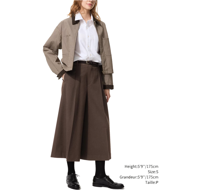 Uniqlo Unisex Pleated Culotte 09 Black