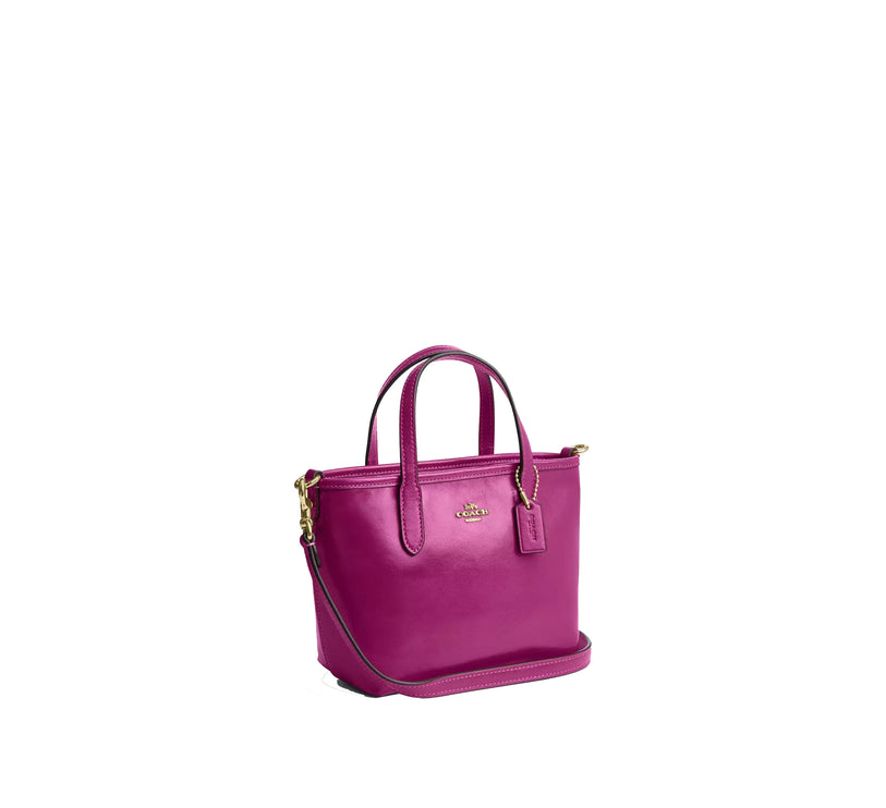 Coach Women's City Mini Tote Bag Gold/Magenta