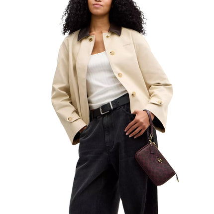 Coach Women's Nolita 19 In Signature Canvas Gold/Black Currant