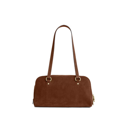 Coach Women's Sydney Shoulder Bag Suede/Gold/Warm Brown