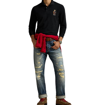 Polo Ralph Lauren Men's Classic Fit Polo Bear Mesh Polo Shirt Polo Black