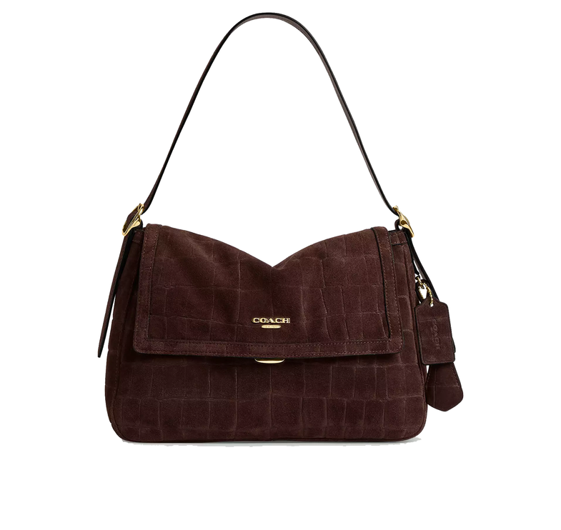 Coach Women's Etta Flap Shoulder Bag Gold/Maple
