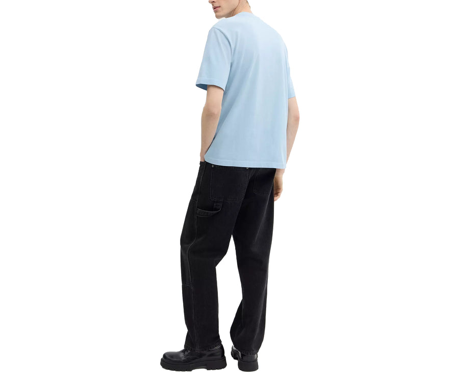 Coach Men's Sun Fade Easy T-Shirt In Organic Cotton Cerulean Light Blue