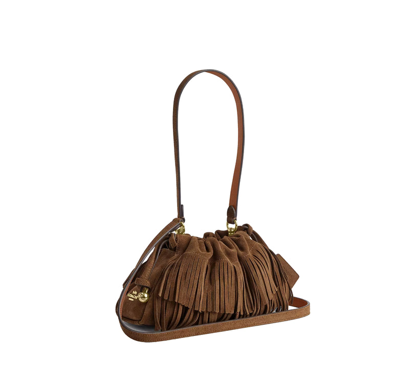 Coach Women's Faye Shoulder Bag With Fringe Gold/Cedar