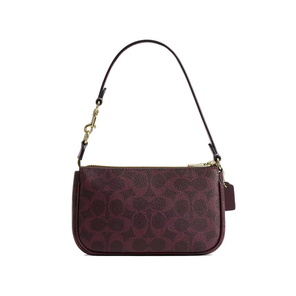 Coach Women's Nolita 19 In Signature Canvas Gold/Black Currant